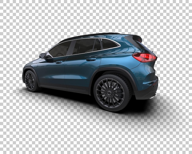 Un SUV moderno aislado en el fondo de una ilustración de renderización 3D