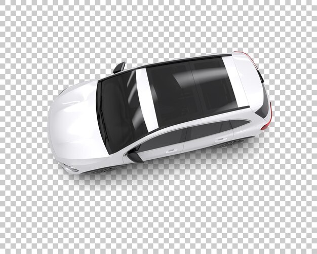 Un SUV moderno aislado en el fondo de una ilustración de renderización 3D