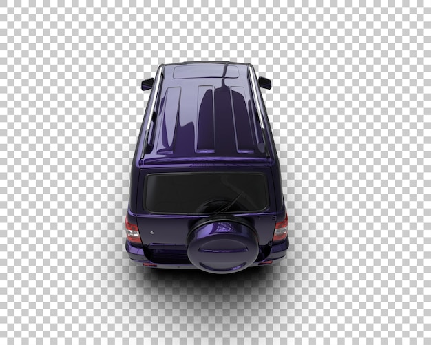 Un SUV moderno aislado en el fondo de una ilustración de renderización 3D