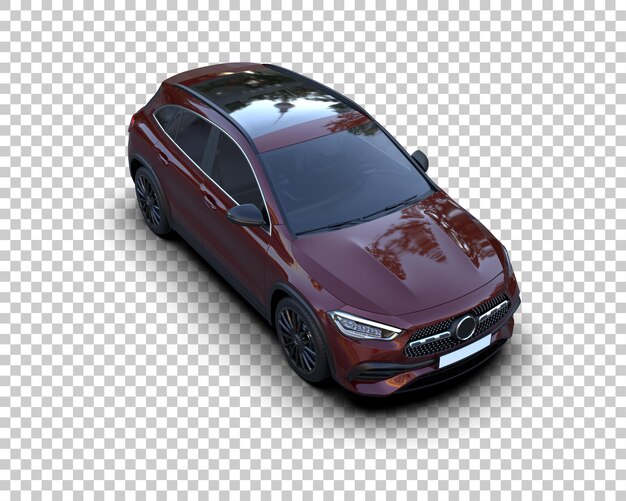 Un SUV moderno aislado en el fondo de una ilustración de renderización 3D