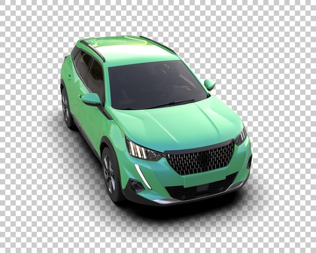 Un SUV moderno aislado en el fondo de una ilustración de renderización 3D