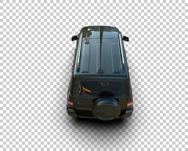 Un SUV moderno aislado en el fondo de una ilustración de renderización 3D