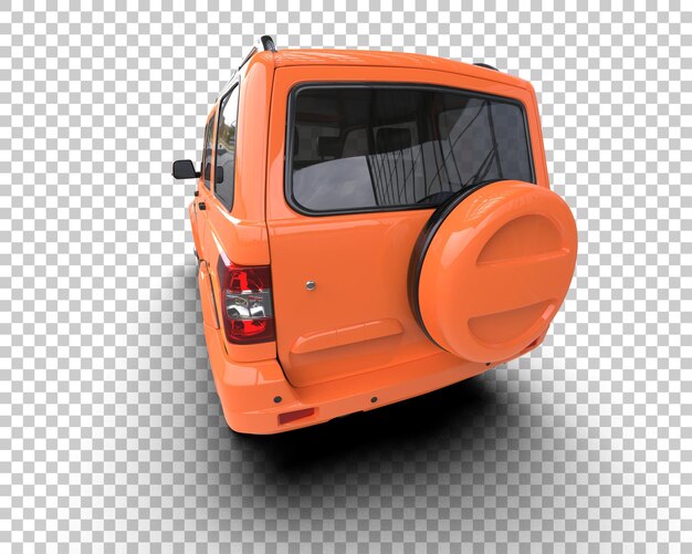 Un SUV moderno aislado en el fondo de una ilustración de renderización 3D