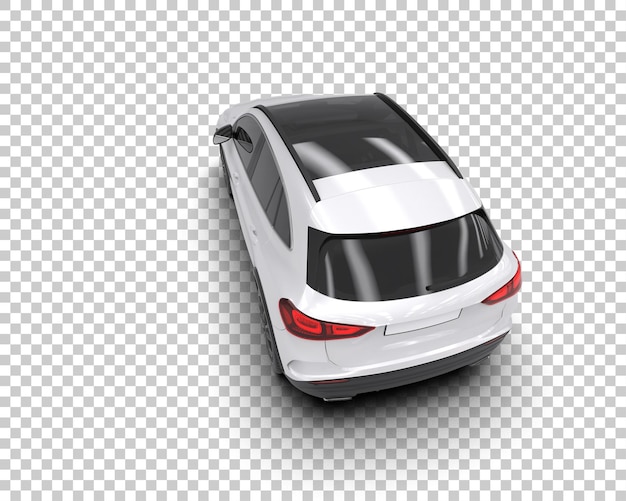 Un SUV moderno aislado en el fondo de una ilustración de renderización 3D