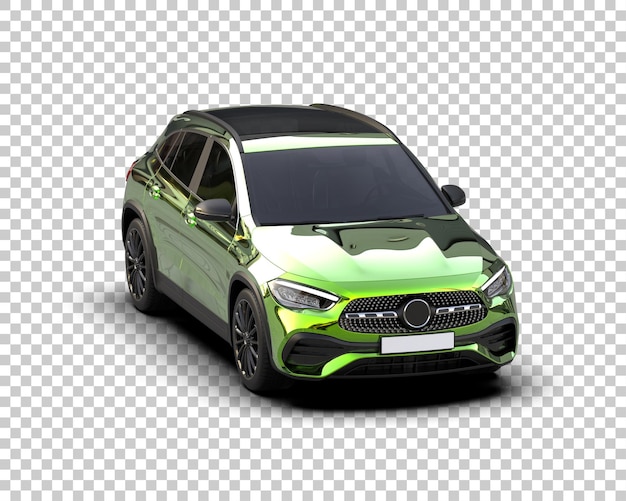 Un SUV moderno aislado en el fondo de una ilustración de renderización 3D