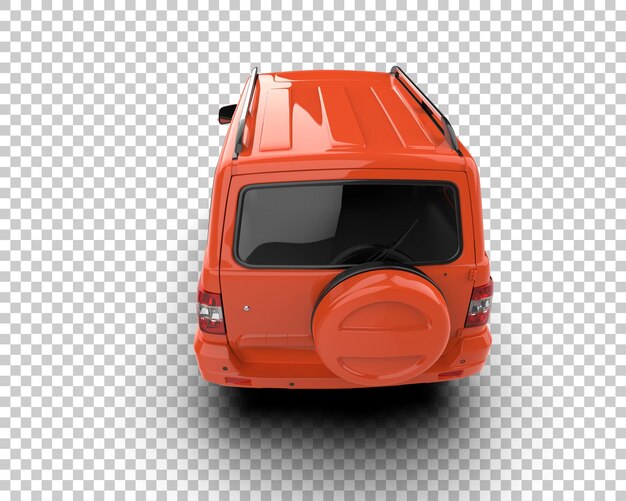 Un SUV moderno aislado en el fondo de una ilustración de renderización 3D