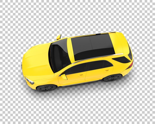 Un SUV moderno aislado en el fondo de una ilustración de renderización 3D