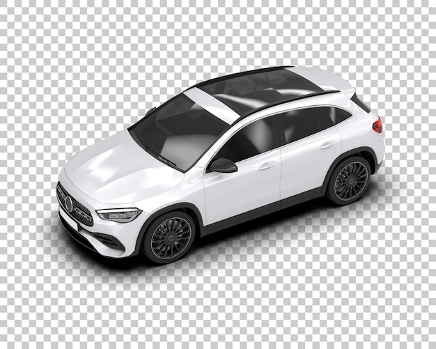 Un SUV moderno aislado en el fondo de una ilustración de renderización 3D