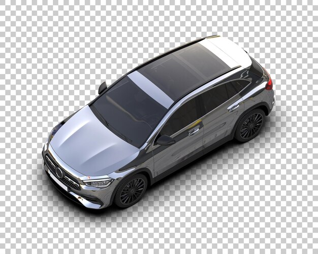 Un SUV moderno aislado en el fondo de una ilustración de renderización 3D