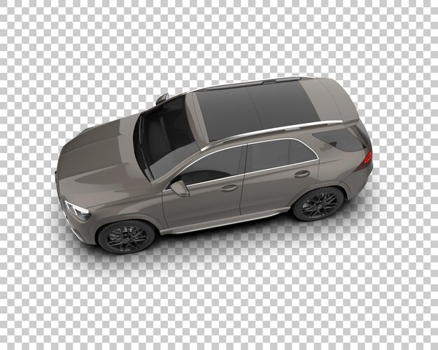 Un SUV moderno aislado en el fondo de una ilustración de renderización 3D