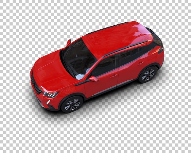 Un SUV moderno aislado en el fondo de una ilustración de renderización 3D