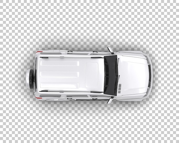 Un SUV moderno aislado en el fondo de una ilustración de renderización 3D