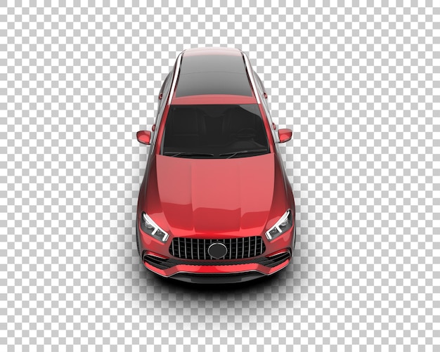 Un SUV moderno aislado en el fondo de una ilustración de renderización 3D