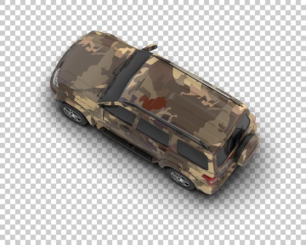 Un SUV moderno aislado en el fondo de una ilustración de renderización 3D