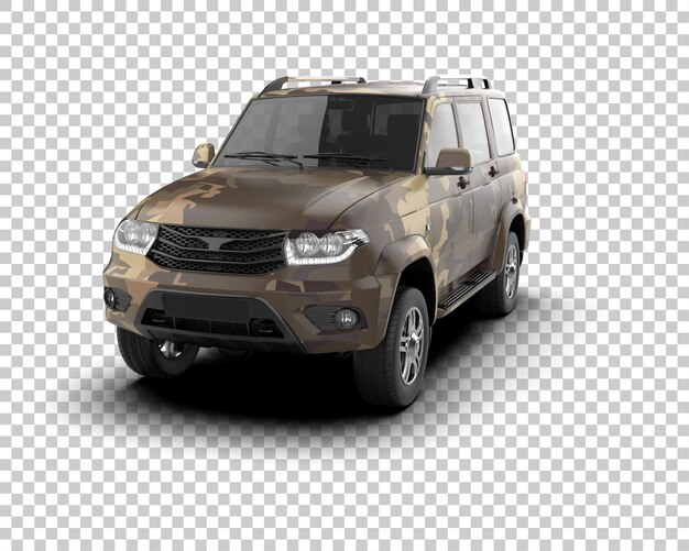 Un SUV moderno aislado en el fondo de una ilustración de renderización 3D