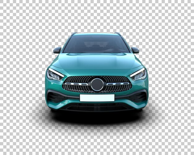 Un SUV moderno aislado en el fondo de una ilustración de renderización 3D