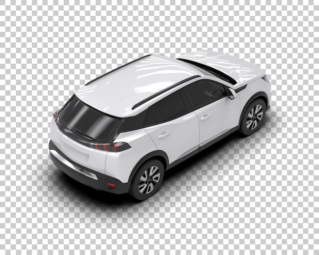 Un SUV moderno aislado en el fondo de una ilustración de renderización 3D