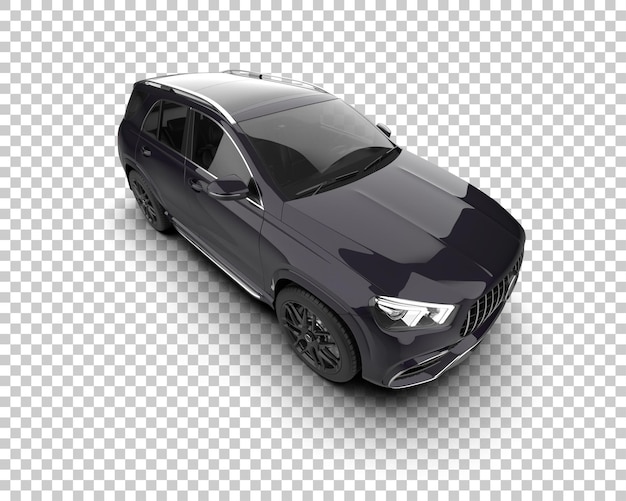 Un SUV moderno aislado en el fondo de una ilustración de renderización 3D