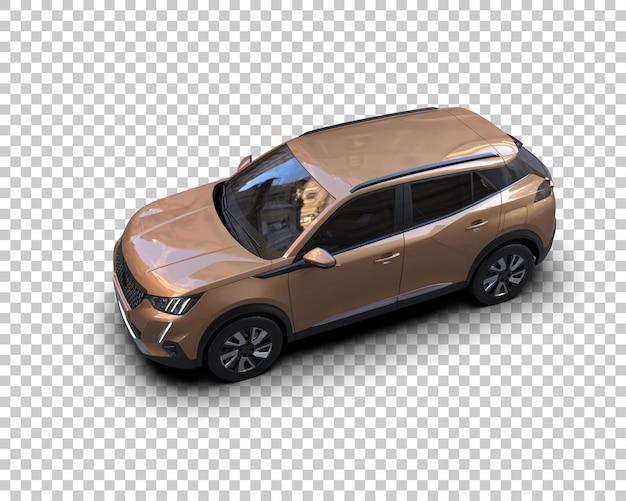 Un SUV moderno aislado en el fondo de una ilustración de renderización 3D