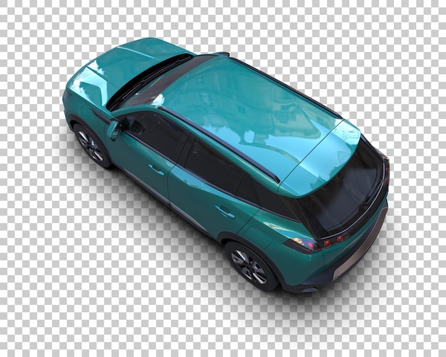 Un SUV moderno aislado en el fondo de una ilustración de renderización 3D