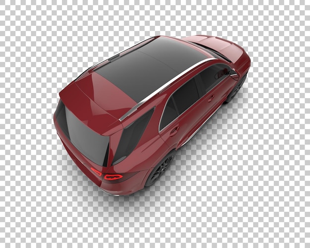 Un SUV moderno aislado en el fondo de una ilustración de renderización 3D