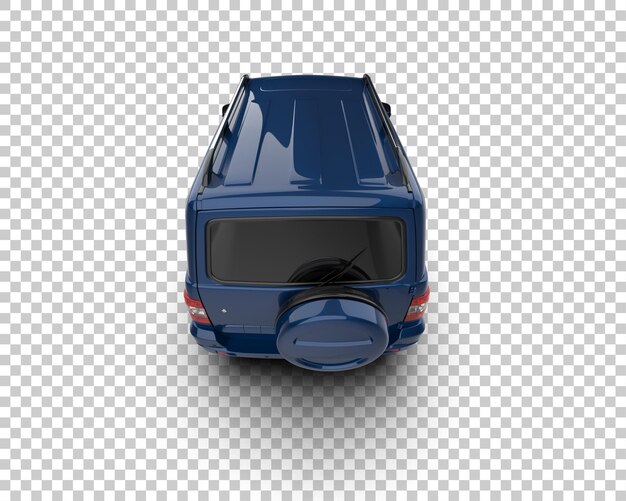 Un SUV moderno aislado en el fondo de una ilustración de renderización 3D