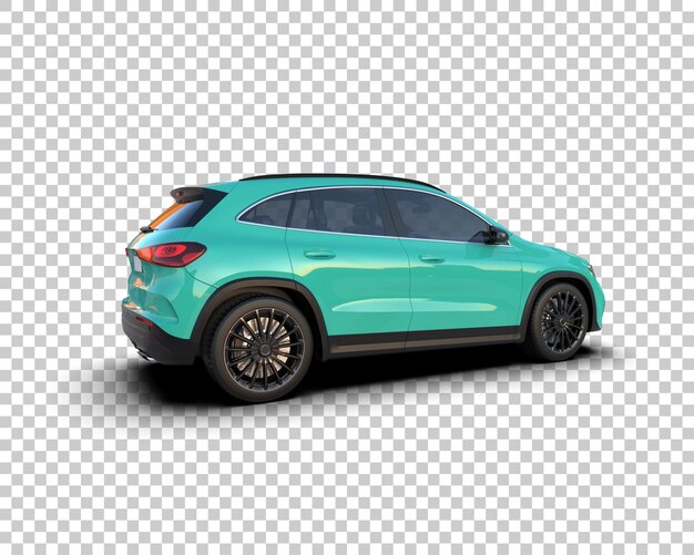 Un SUV moderno aislado en el fondo de una ilustración de renderización 3D