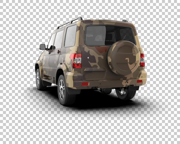 Un SUV moderno aislado en el fondo de una ilustración de renderización 3D