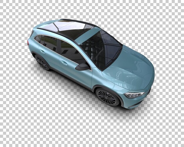 Un SUV moderno aislado en el fondo de una ilustración de renderización 3D