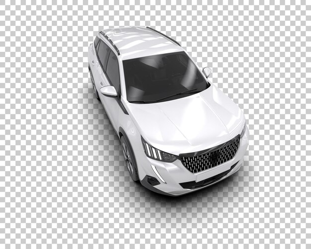 Un SUV moderno aislado en el fondo de una ilustración de renderización 3D