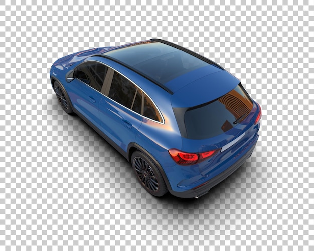 Un SUV moderno aislado en el fondo de una ilustración de renderización 3D