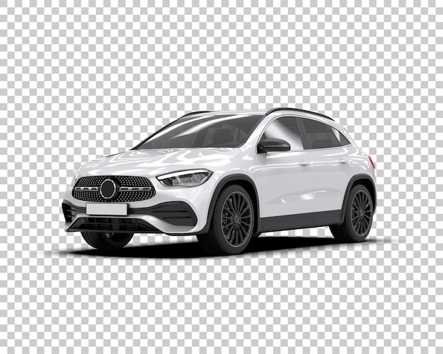 Un SUV moderno aislado en el fondo de una ilustración de renderización 3D