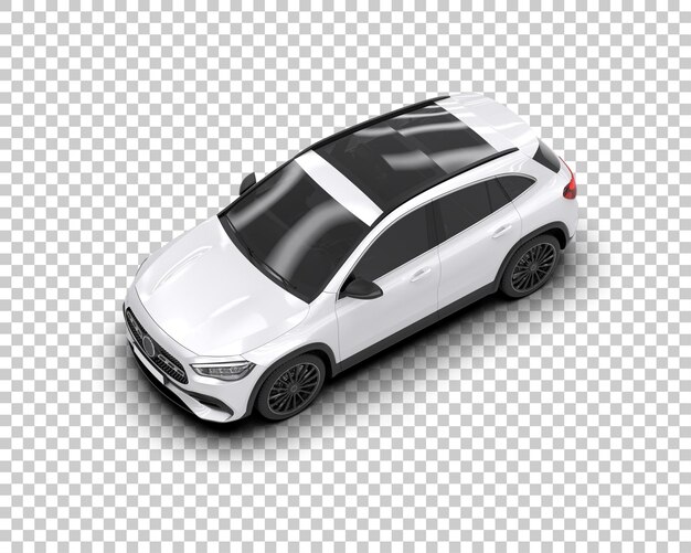 Un SUV moderno aislado en el fondo de una ilustración de renderización 3D