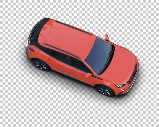 Un SUV moderno aislado en el fondo de una ilustración de renderización 3D