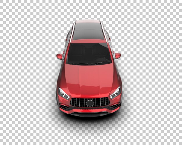 Un SUV moderno aislado en el fondo de una ilustración de renderización 3D