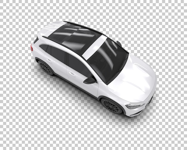 Un SUV moderno aislado en el fondo de una ilustración de renderización 3D