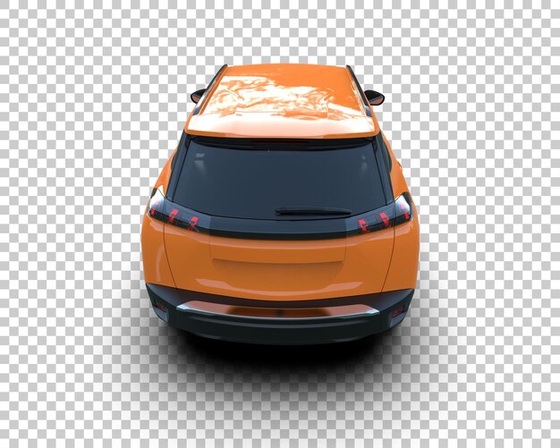 Un SUV moderno aislado en el fondo de una ilustración de renderización 3D