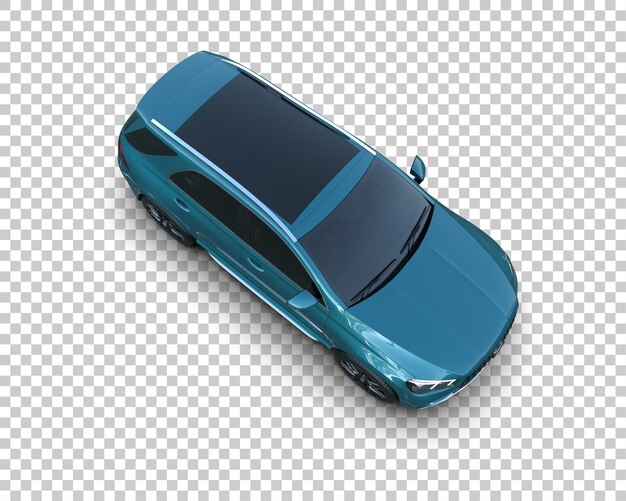 Un SUV moderno aislado en el fondo de una ilustración de renderización 3D