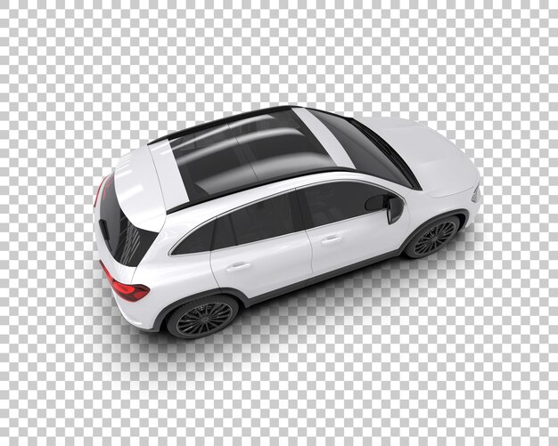 Un SUV moderno aislado en el fondo de una ilustración de renderización 3D