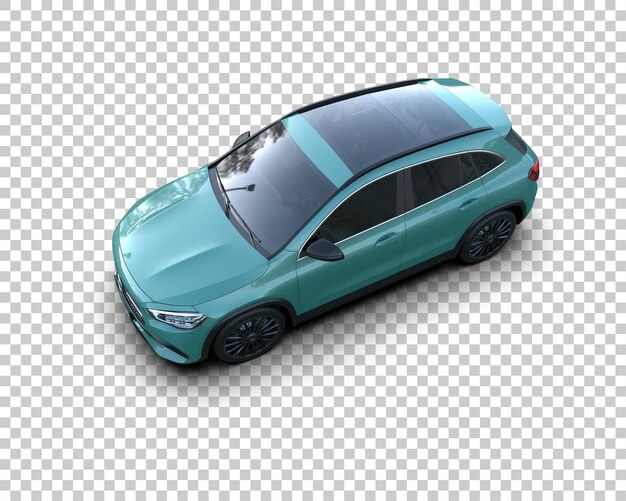 Un SUV moderno aislado en el fondo de una ilustración de renderización 3D