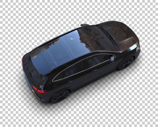 Un SUV moderno aislado en el fondo de una ilustración de renderización 3D