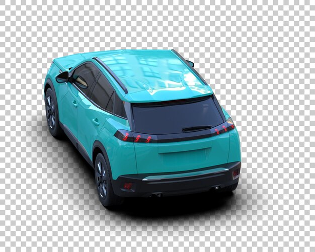 Un SUV moderno aislado en el fondo de una ilustración de renderización 3D