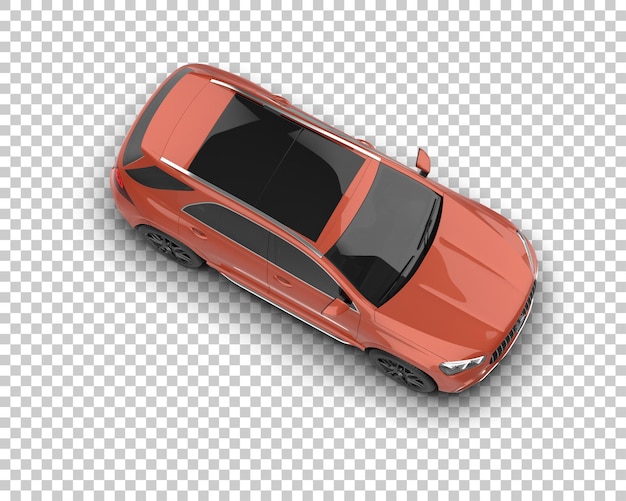 Un SUV moderno aislado en el fondo de una ilustración de renderización 3D
