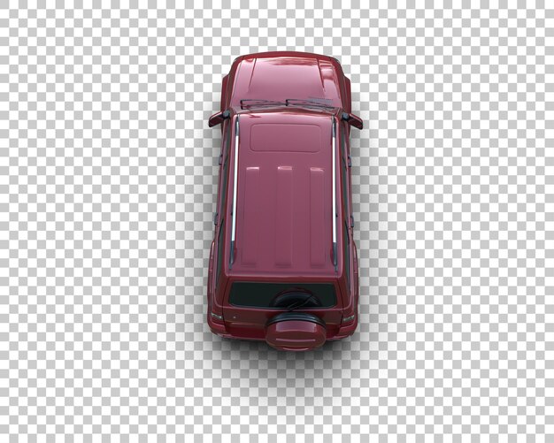 Un SUV moderno aislado en el fondo de una ilustración de renderización 3D