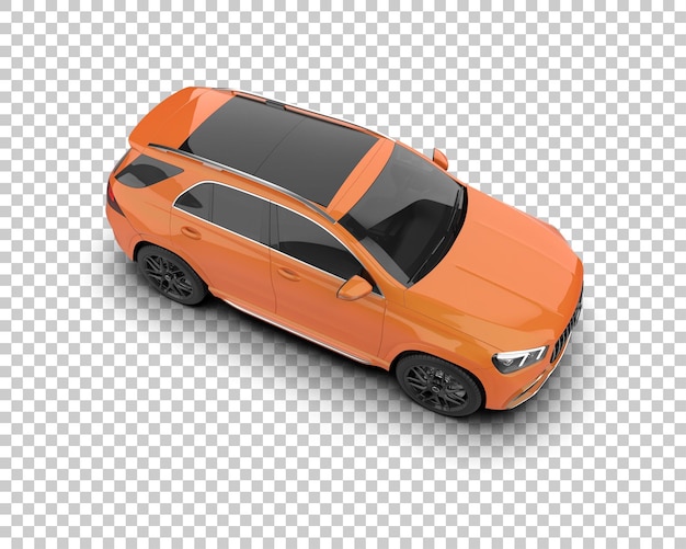 Un SUV moderno aislado en el fondo de una ilustración de renderización 3D
