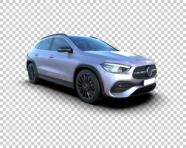 Un SUV moderno aislado en el fondo de una ilustración de renderización 3D