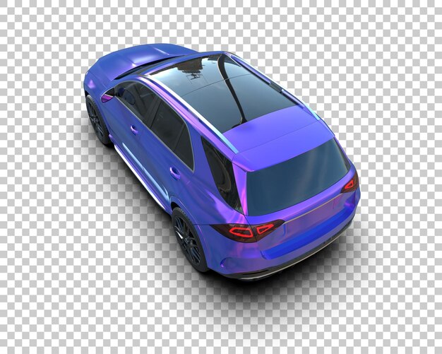 Un SUV moderno aislado en el fondo de una ilustración de renderización 3D