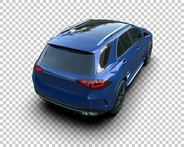 Un SUV moderno aislado en el fondo de una ilustración de renderización 3D