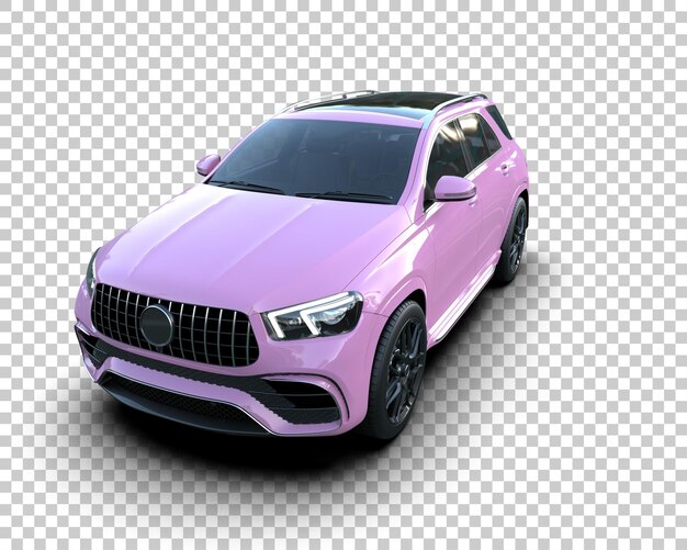 Un SUV moderno aislado en el fondo de una ilustración de renderización 3D