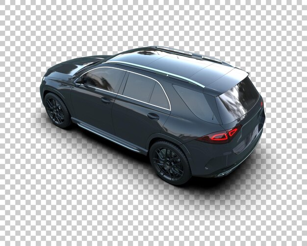 Un SUV moderno aislado en el fondo de una ilustración de renderización 3D